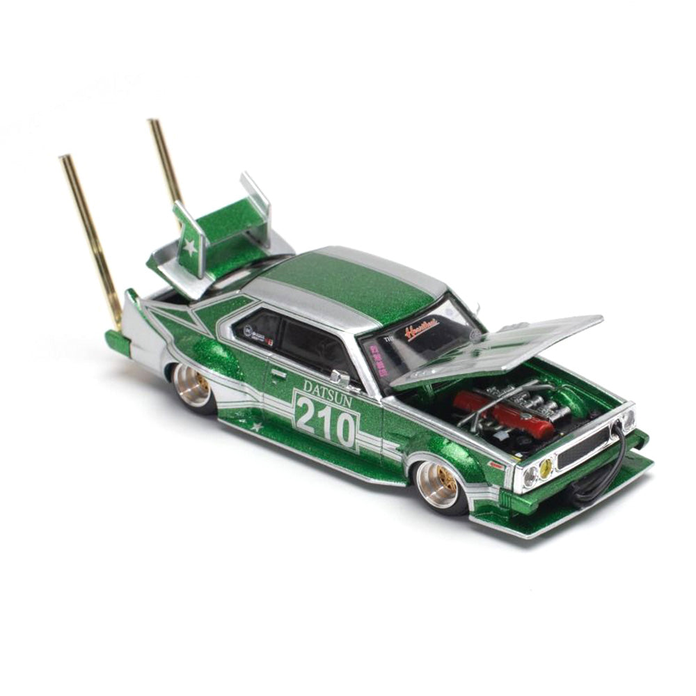 Nissan Skyline C210 Kaido Racer Bosozoku Green Pop Race diecast – Top box angle