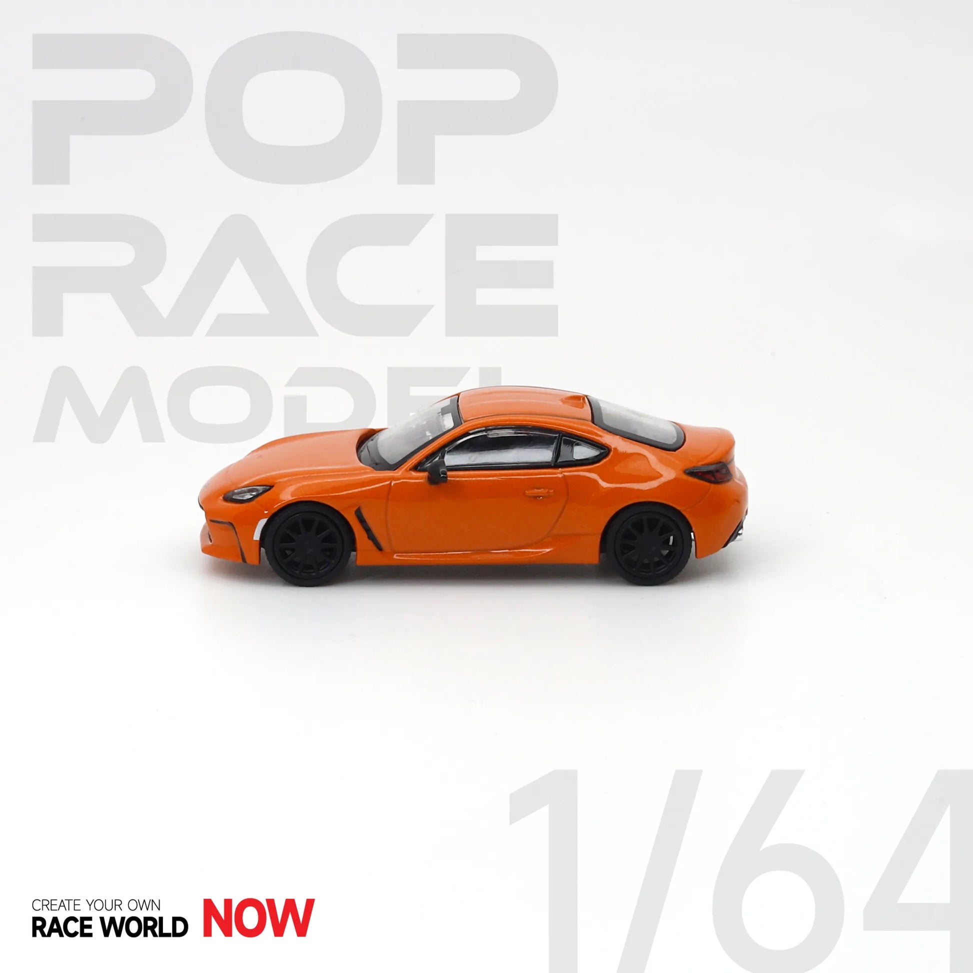 Toyota GR86 10th Anniversary Orange 1:64 diecast – Front angle on display