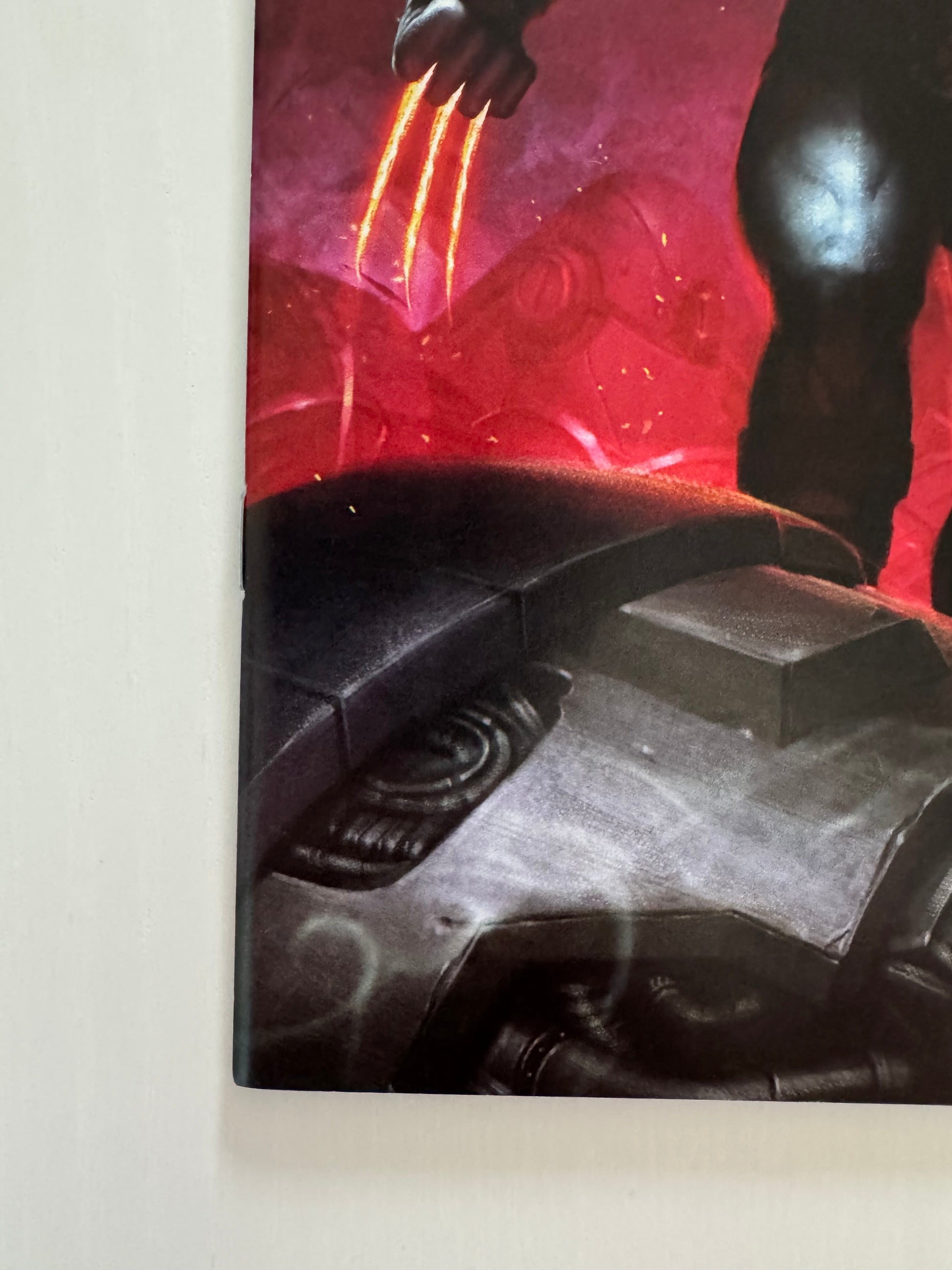 Close-up of the bottom left corner of Return of Wolverine #1 NYCC Exclusive Inhyuk Lee variant cover.