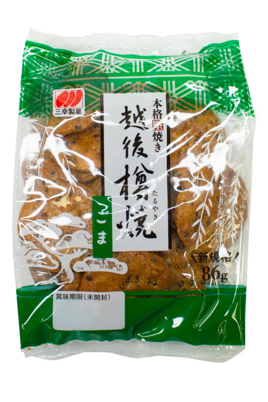 Sanko Echigo Taruyaki rice crackers with sesame flavor 86g pack