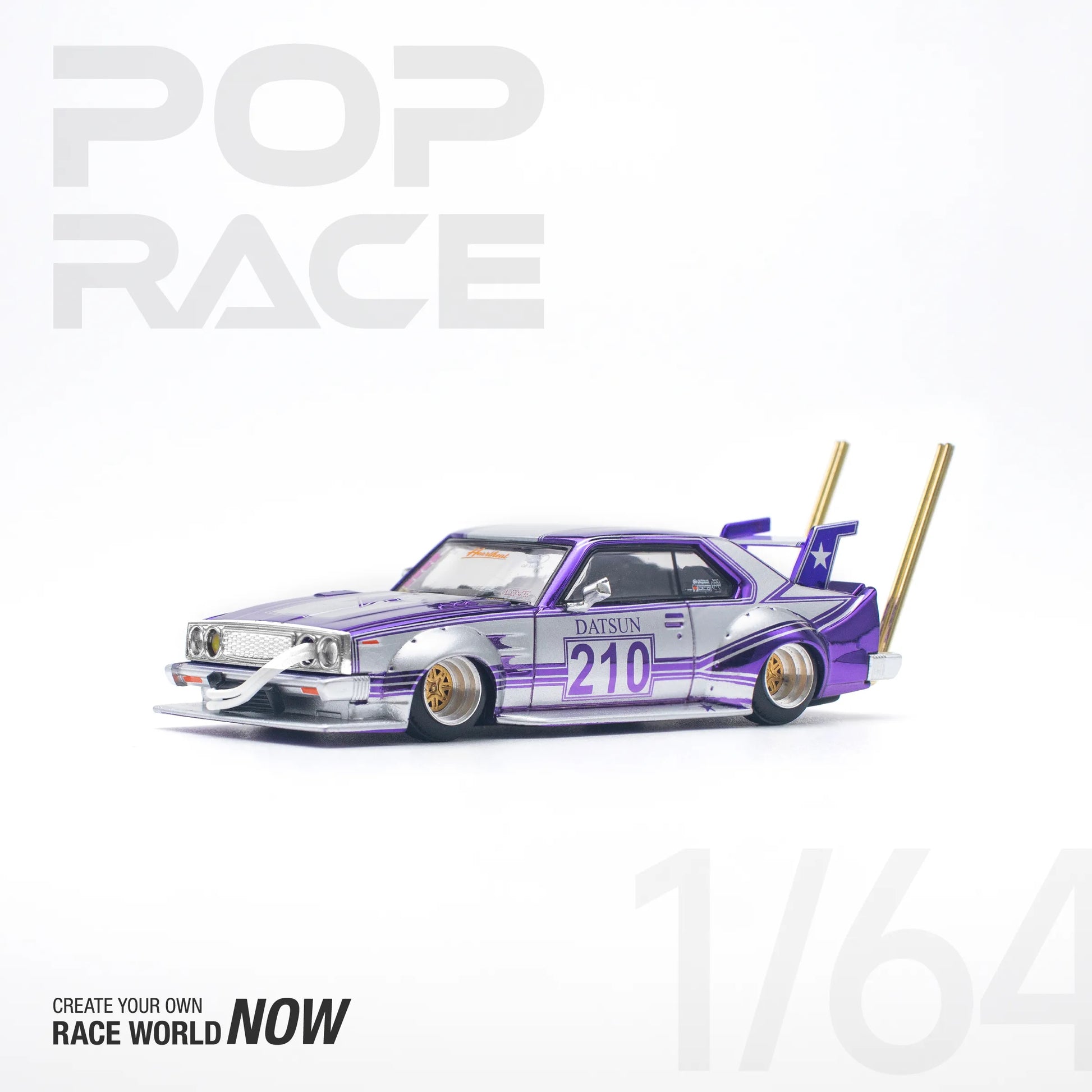 Display setup of Skyline C210 Kaido Racer model car for collectors