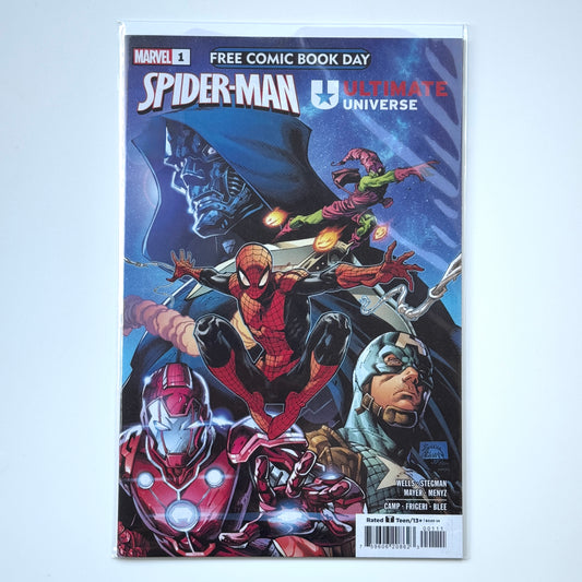 Cover of Spider-Man Ultimate Universe #1 (2024) Free Comic Book Day Marvel comic