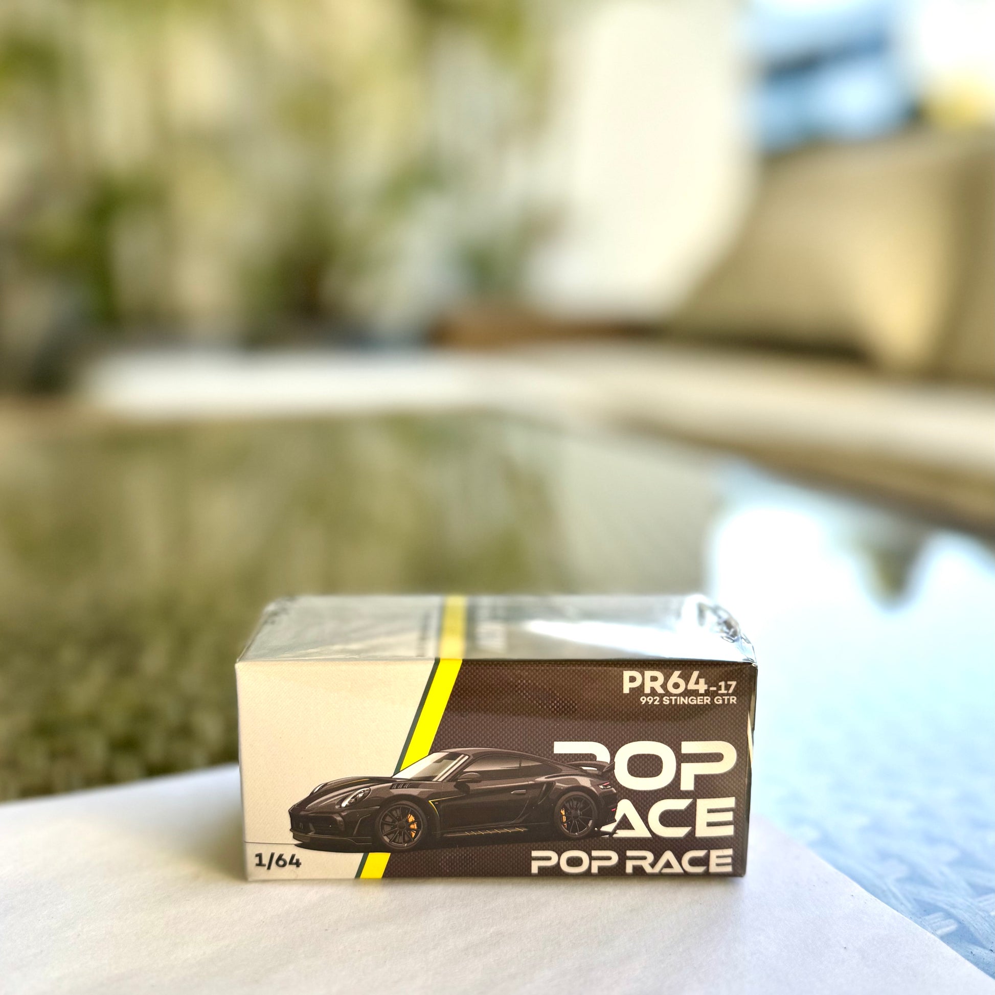 992 Stinger GTR Carbon diecast model in panorama view