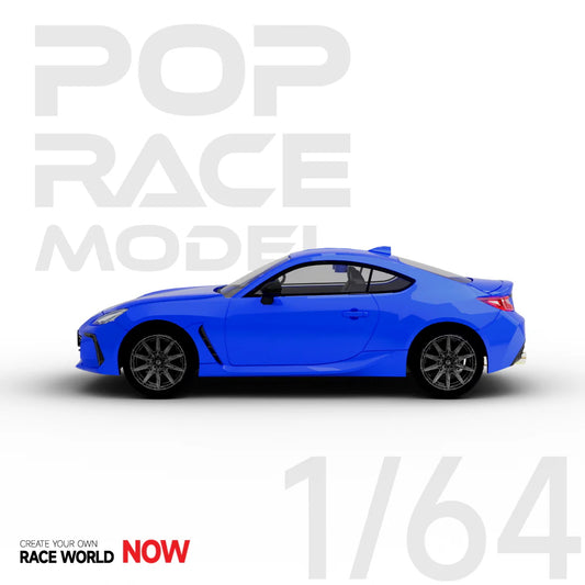 Subaru BRZ 2022 WR Blue 1:64 diecast model out of box, side profile