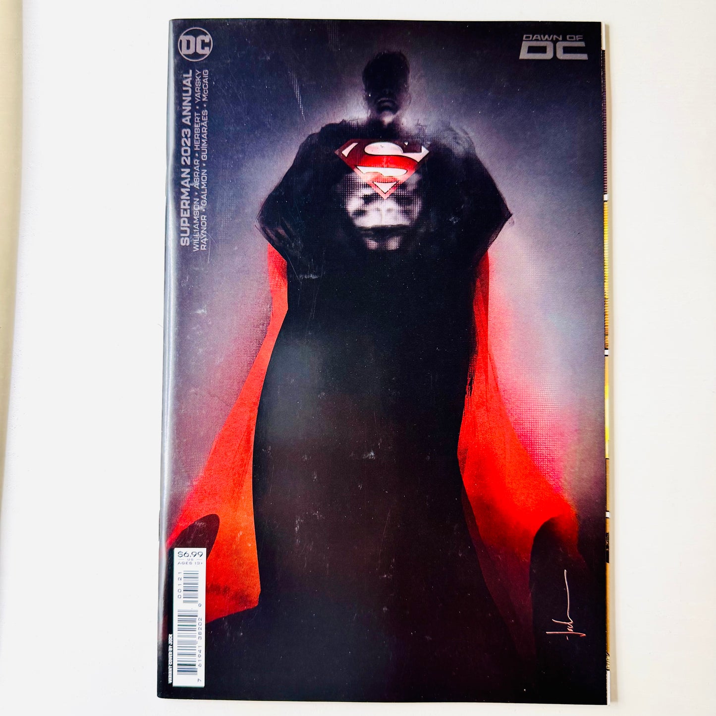 Superman 2023 Annual #1 One Shot Jock Card Stock Variant front bagged