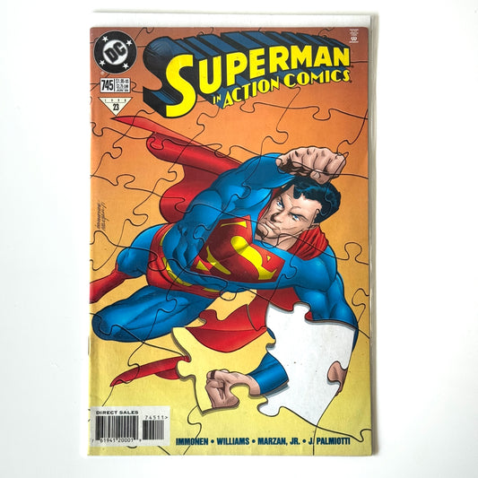 Superman in Action Comics #745 (1998) DC Comics cover featuring Superman in battle stance