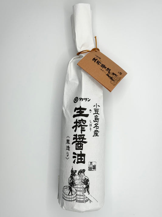 Bottle of Takesan Nama Shibori Soy Sauce 360ml