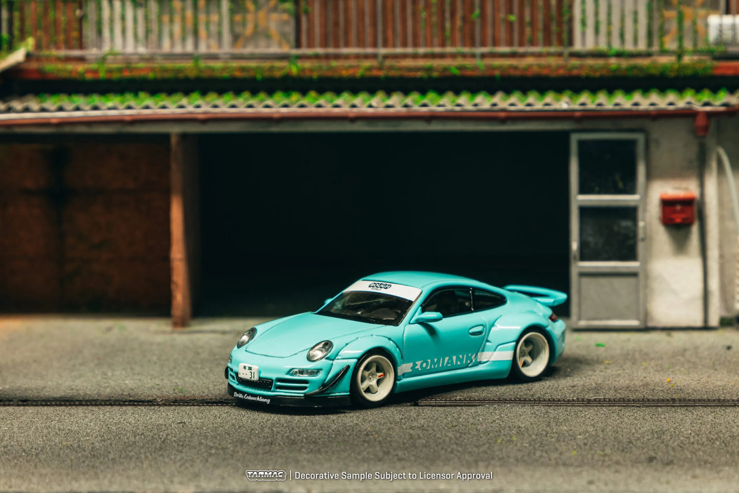 Porsche RWB 997 Lomianki diecast night city diorama display