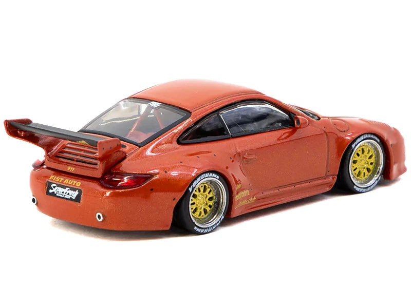 Porsche 997 Red Metallic diecast rear angle detail