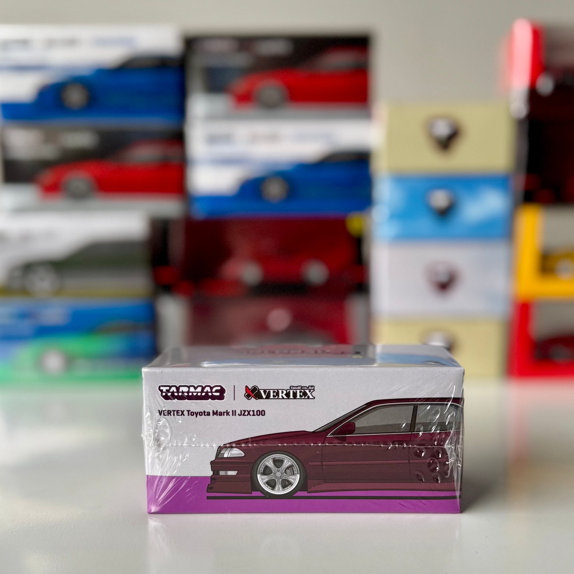 Packaging for Global64 Toyota Mark II Vertex Purple Metallic