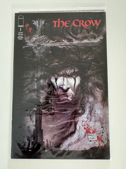 Variant cover of The Crow #1 comic book, published in 1999 by Image Comics.