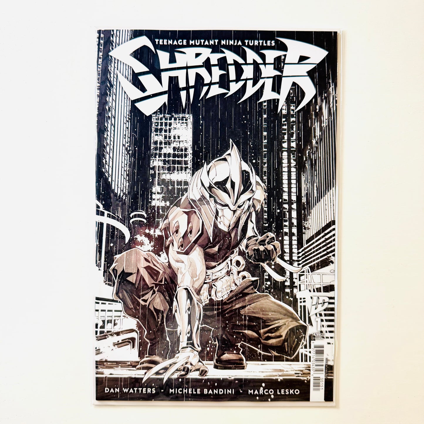 Teenage Mutant Ninja Turtles Shredder #1 Kael Ngu Black & White 1:25 Incentive Cover