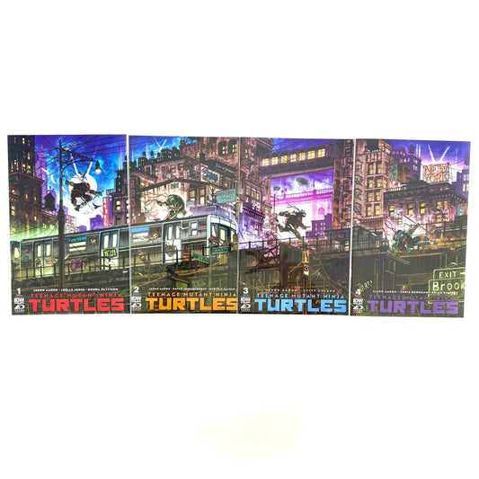 Set of 4 Teenage Mutant Ninja Turtles #4 Danny Earls 1:25 connecting variant covers