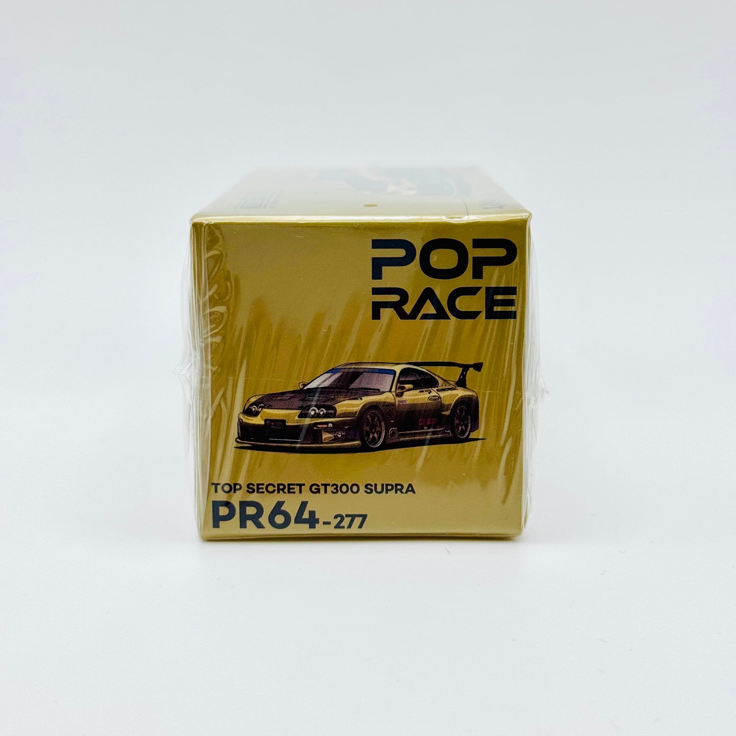 Pop Race Top Secret Supra GT300 diecast model boxed side profile