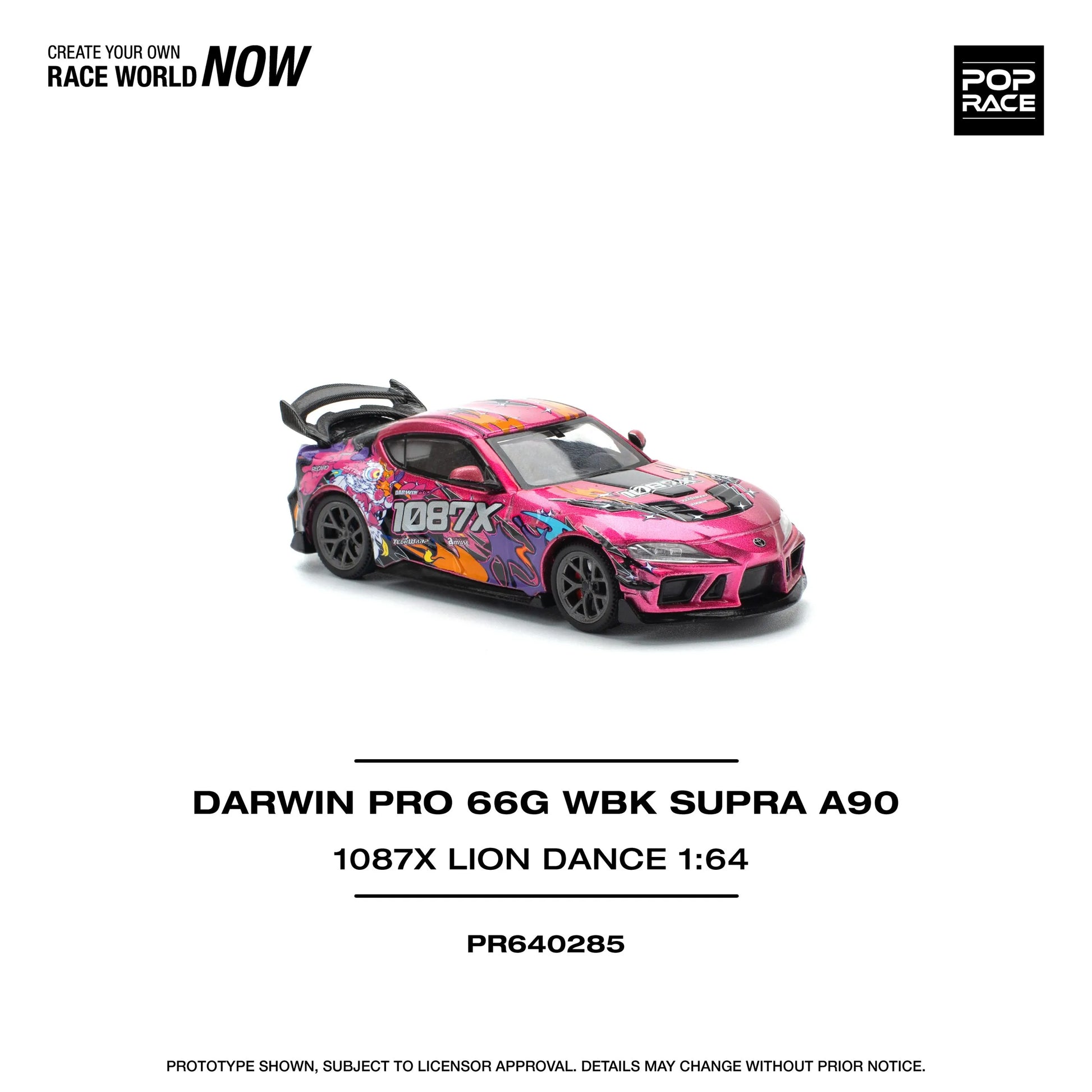 Left front angle of Toyota Supra Darwin Pro Lion Dance by Pop Race