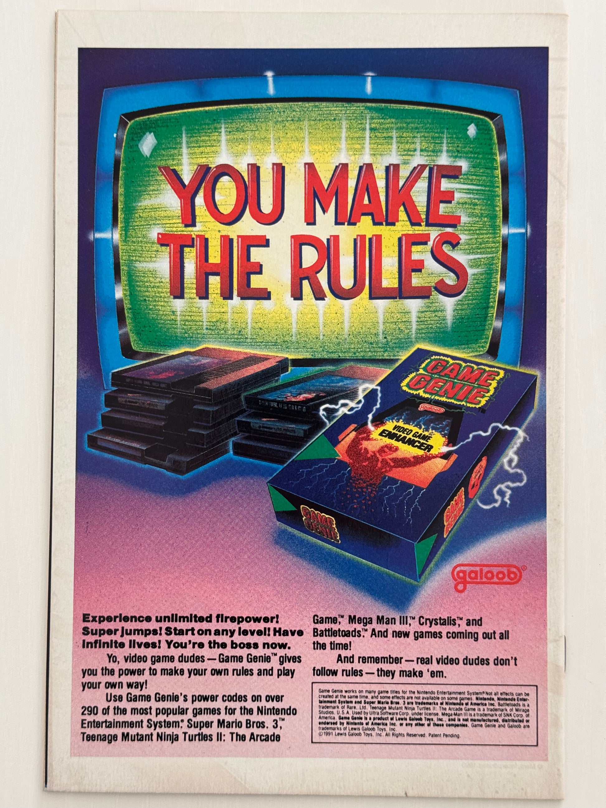 Back cover of The Uncanny X-Men #285 signed edition by Whilce Portacio, first appearance of Mikhail Rasputin