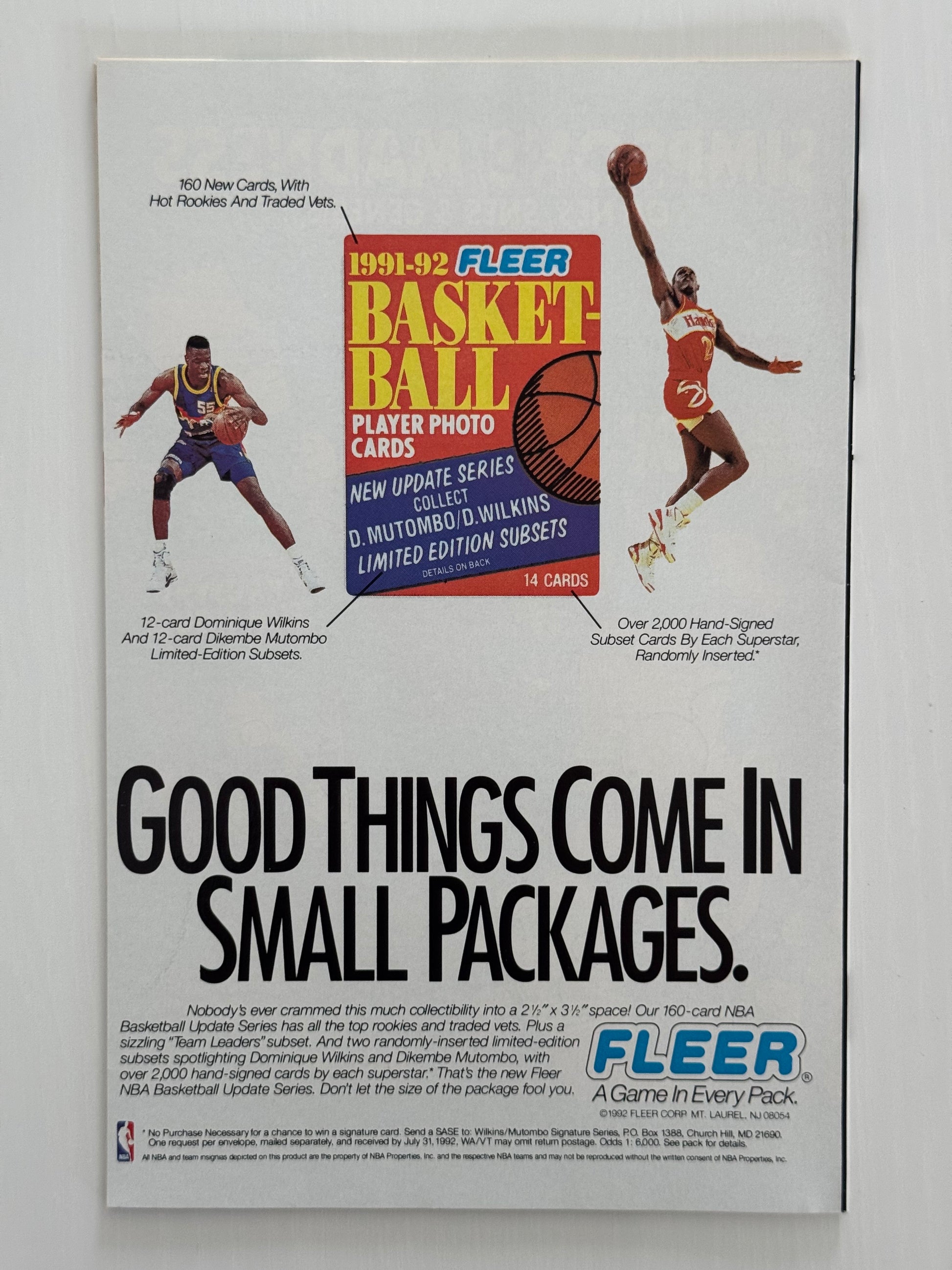 Back cover of The Uncanny X-Men #289 signed edition by Whilce Portacio