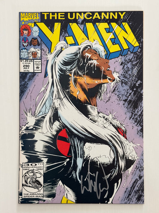 Front cover of The Uncanny X-Men #290 comic book (1992), signed by artist Whilce Portacio