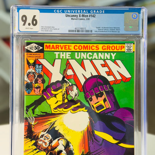 Close-up of CGC 9.6 label for Uncanny X-Men #142