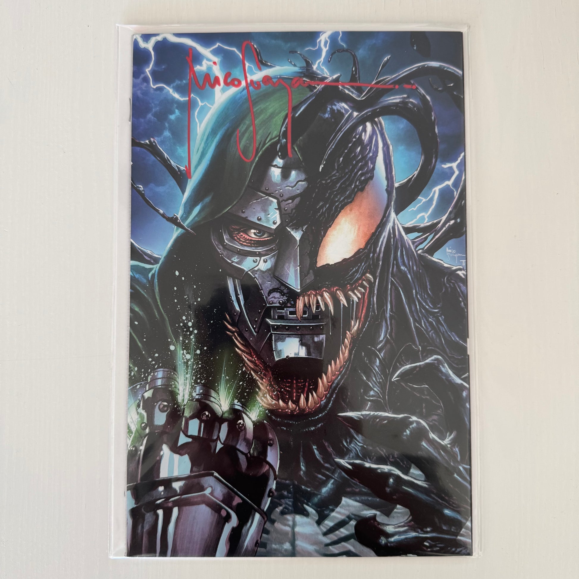 Venom: Lethal Protector II #1 Big Time Collectibles Virgin Variant by Mico Suayan – Marvel Comics 2023