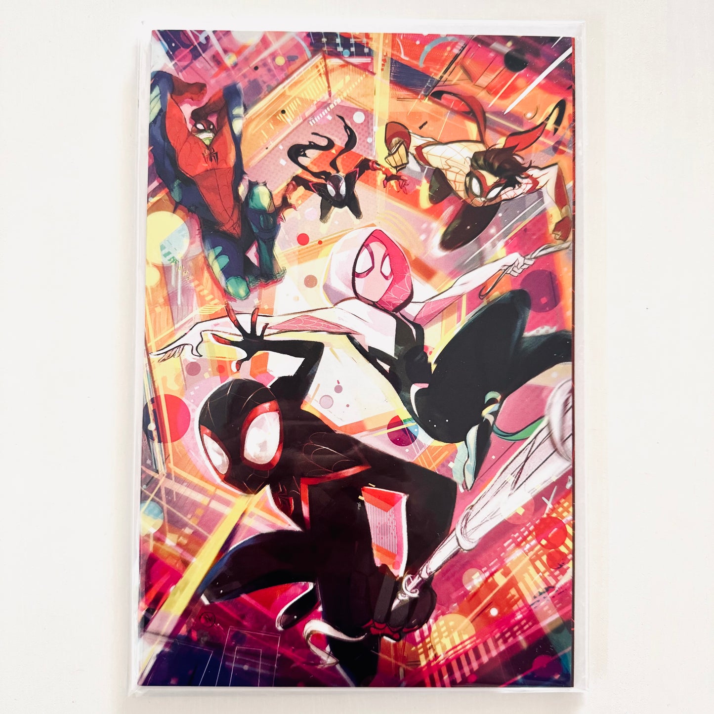 Main cover image of Web of Spider-Verse New Blood #1 Nicoletta Baldari Virgin Variant.