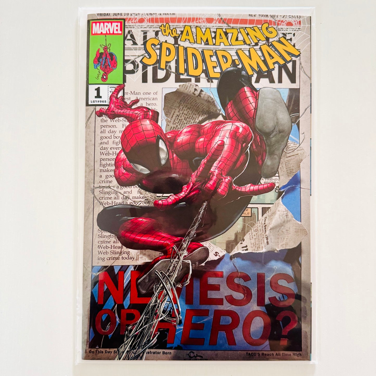 Main cover image of Amazing Spider-Man #1 Clayton Crain Variant limited to 888 copies with COA.