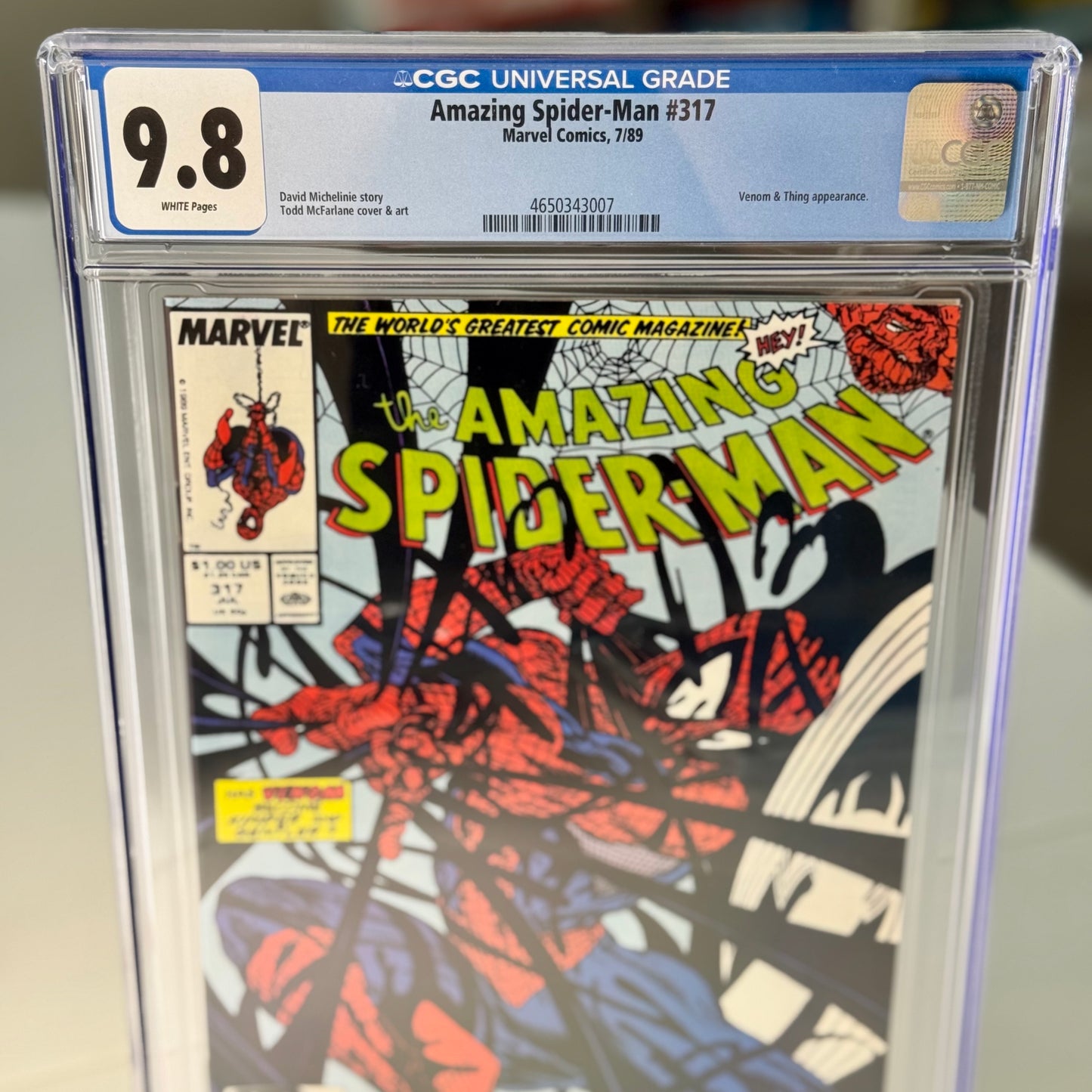 CGC 9.8 label for Amazing Spider-Man #317 Marvel Comics