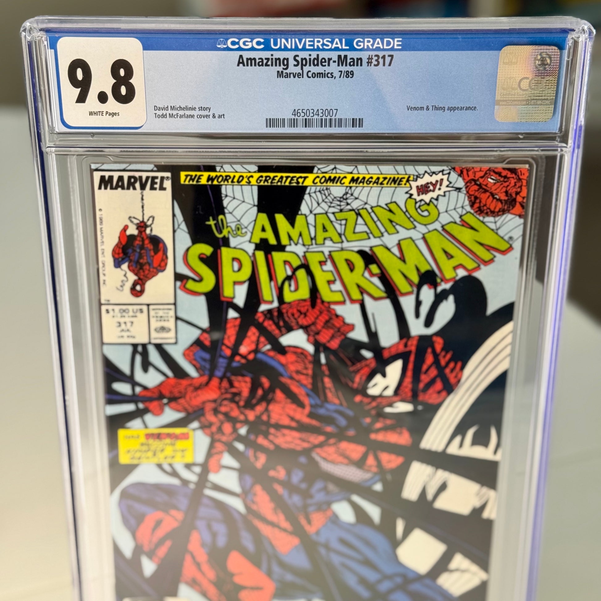 CGC 9.8 label for Amazing Spider-Man #317 Marvel Comics