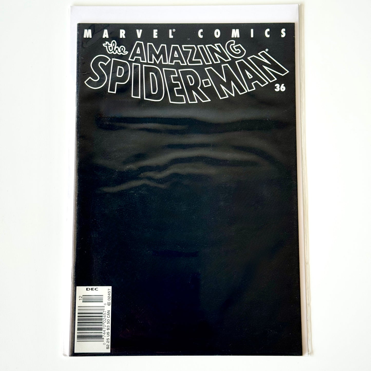 The Amazing Spider-Man #36 Newsstand Edition 2001 – 9/11 World Trade Center Tribute Issue with black cover