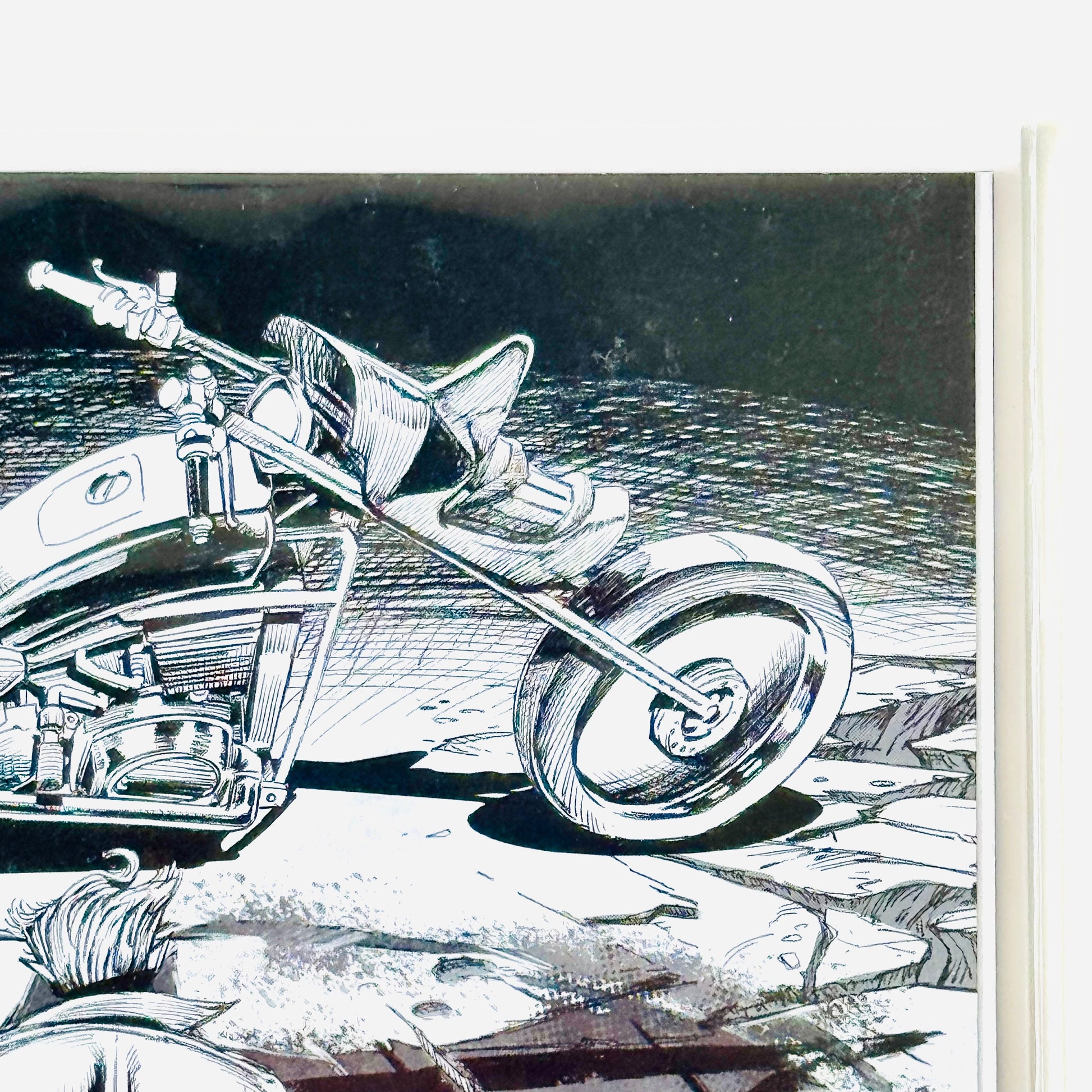 Top right corner detail of Batman #1 Akira Homage Sketch Variant by Redcode