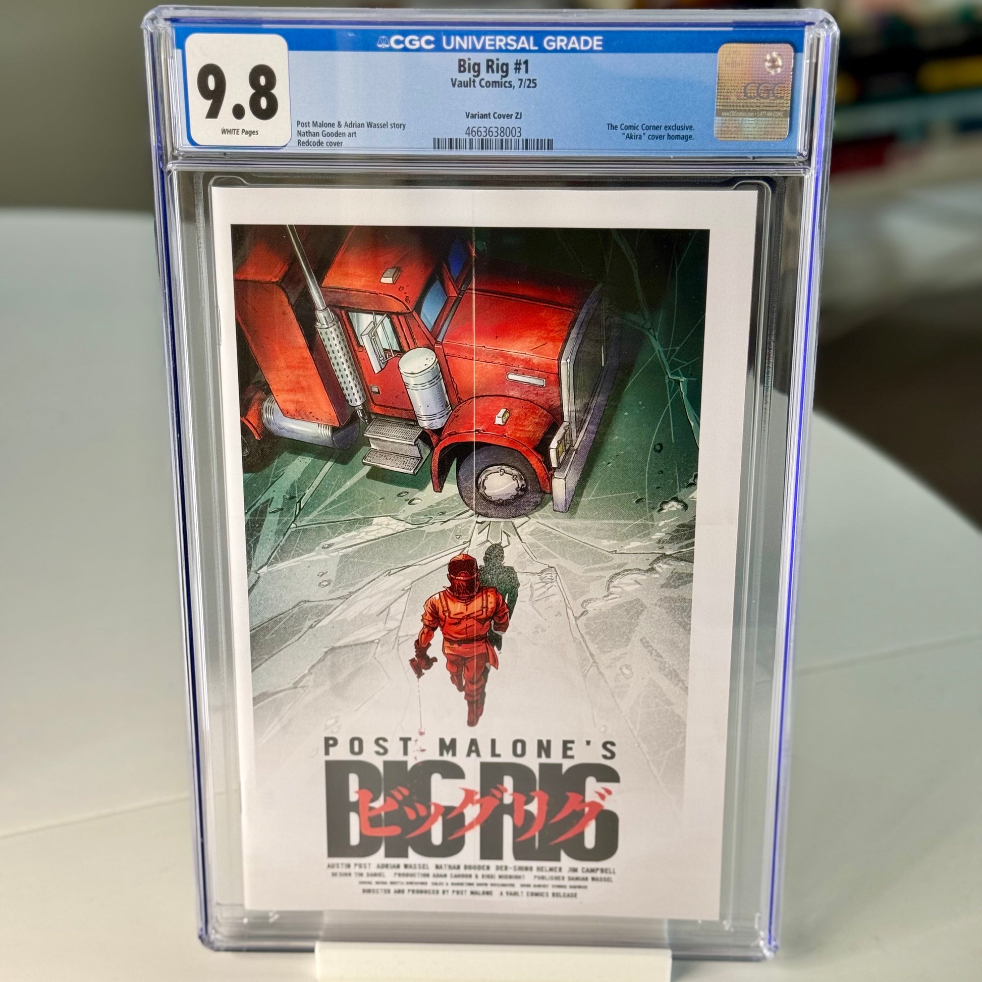 Big Rig #1 CGC 9.8 Comic Corner exclusive Akira homage cover