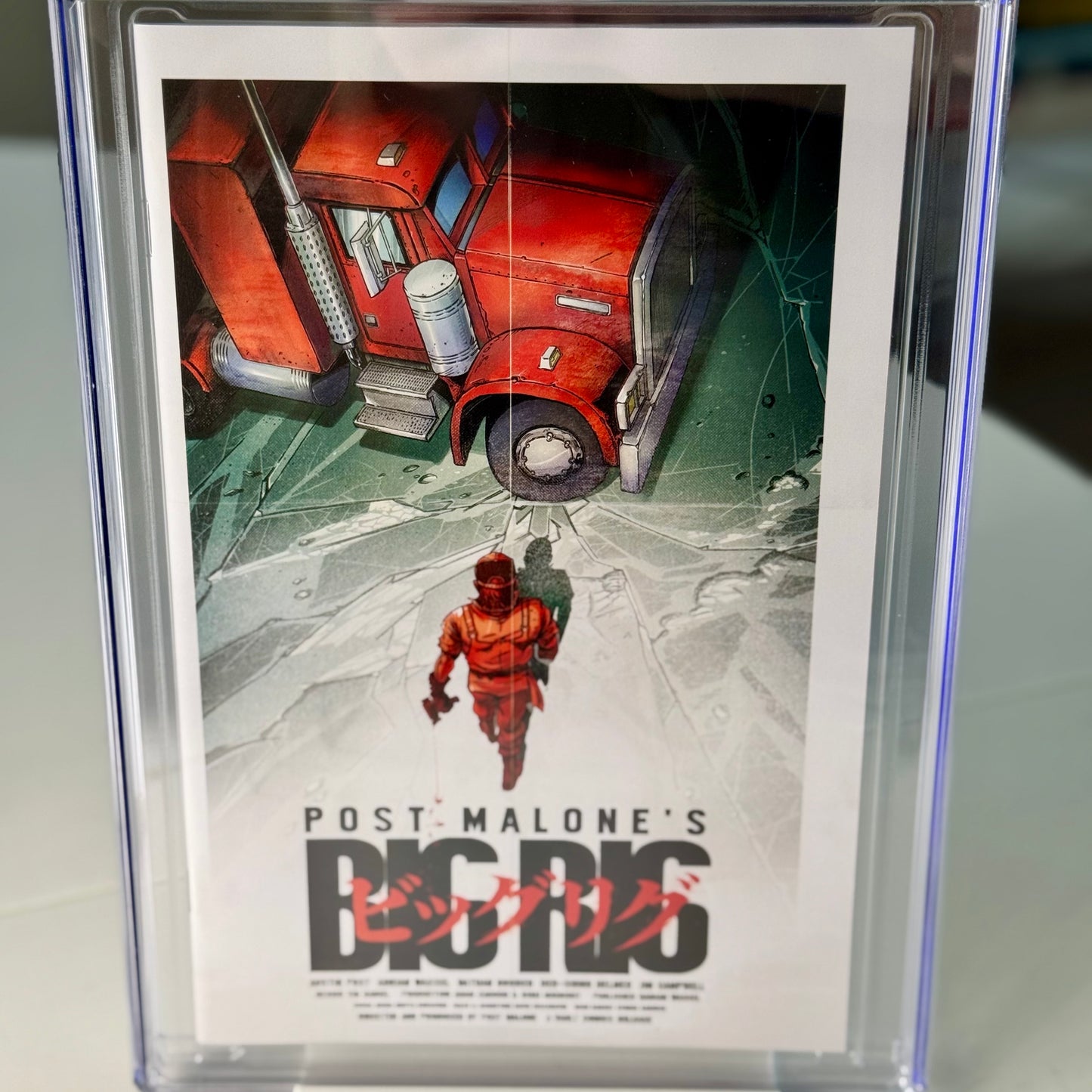 Close up of Big Rig #1 CGC 9.8 Akira homage comic cover