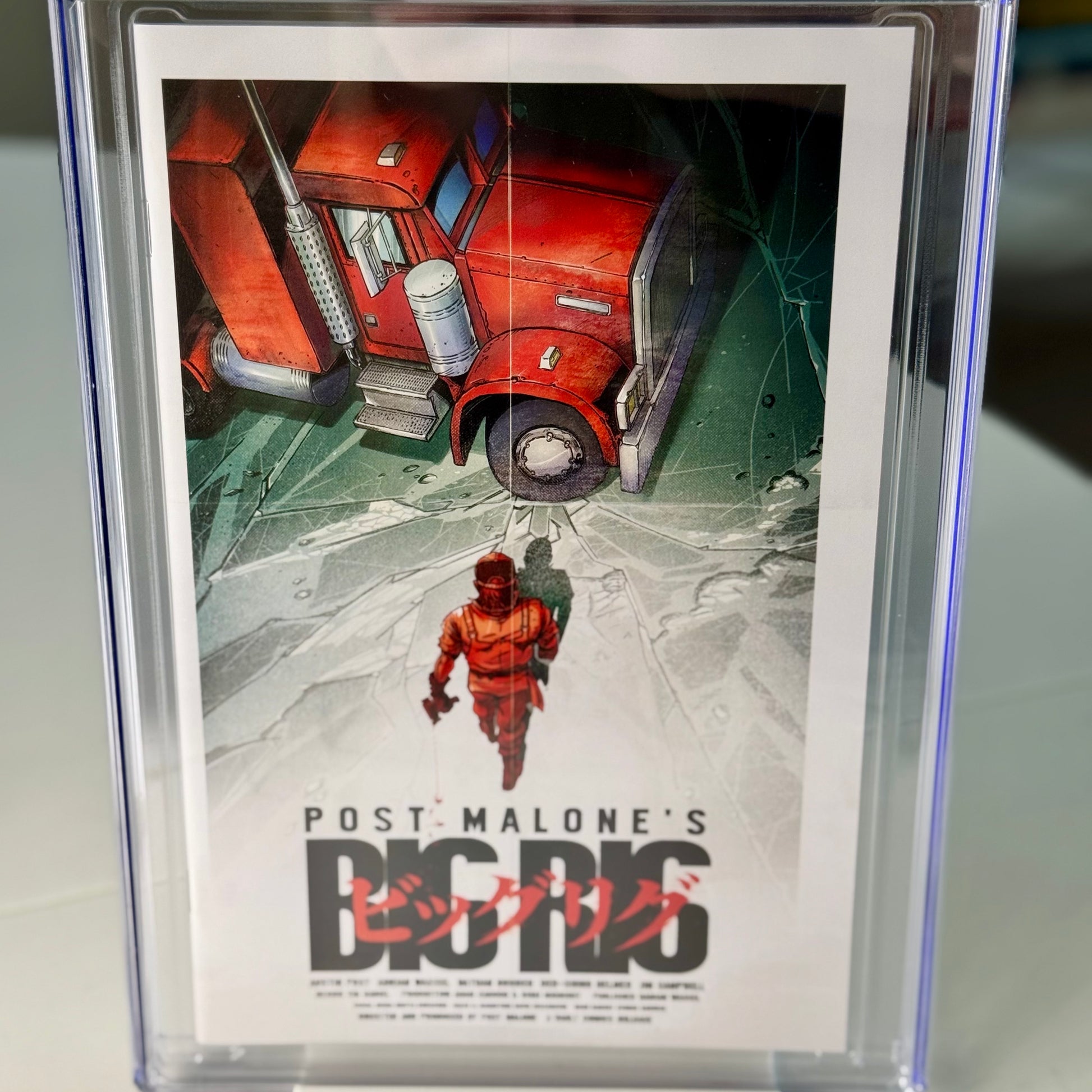 Close up of Big Rig #1 CGC 9.8 Akira homage comic cover