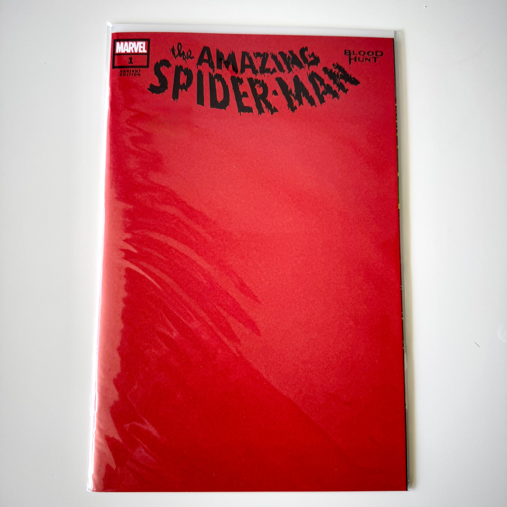 Blood Hunt The Amazing Spider-Man #1 Blood Red Blank Sketch Variant 2024 Marvel Comics