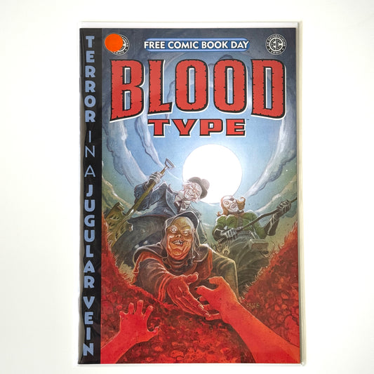 Cover of Blood Type Terror in Jugular Vein #1 2025 Free Comic Book Day comic
