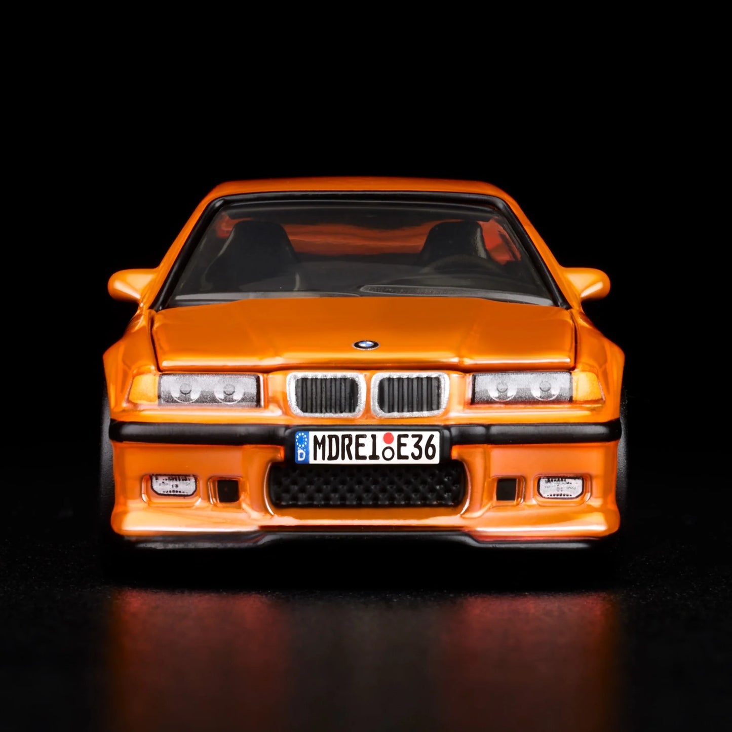 Front angle of BMW M3 LTW 1995 RLC Hot Wheels diecast model