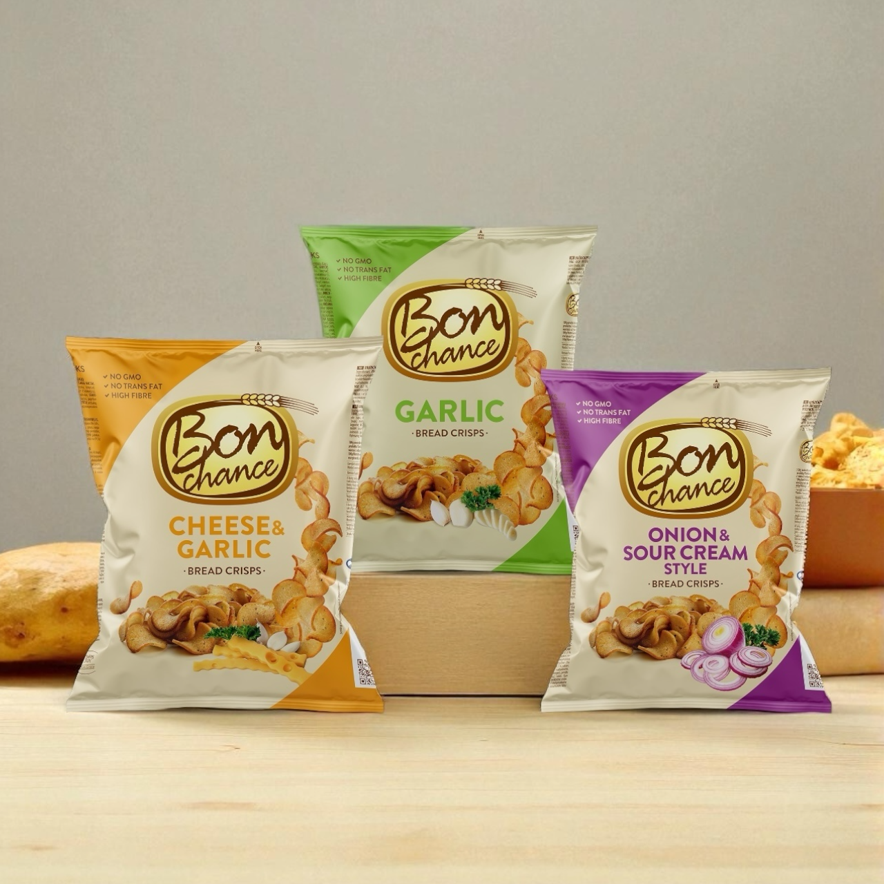 Sampler Pack – Garlic, Cheese & Sour Cream Crisps – Misc. Etc. Exclusive