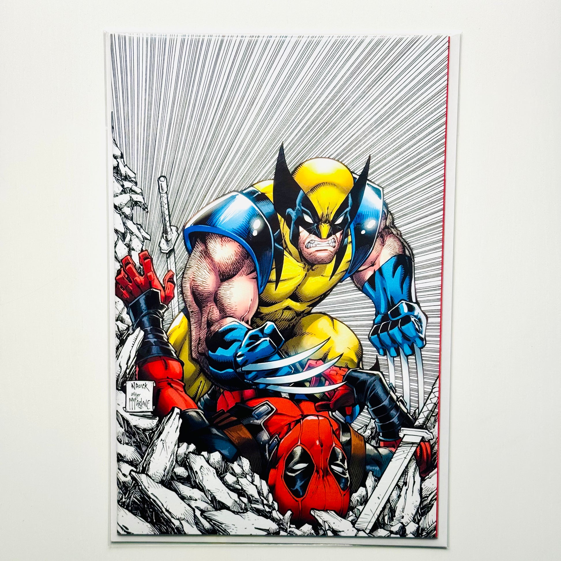 Deadpool #1 SDCC 2024 Todd Nauck Colour Splash Virgin Variant Cover front