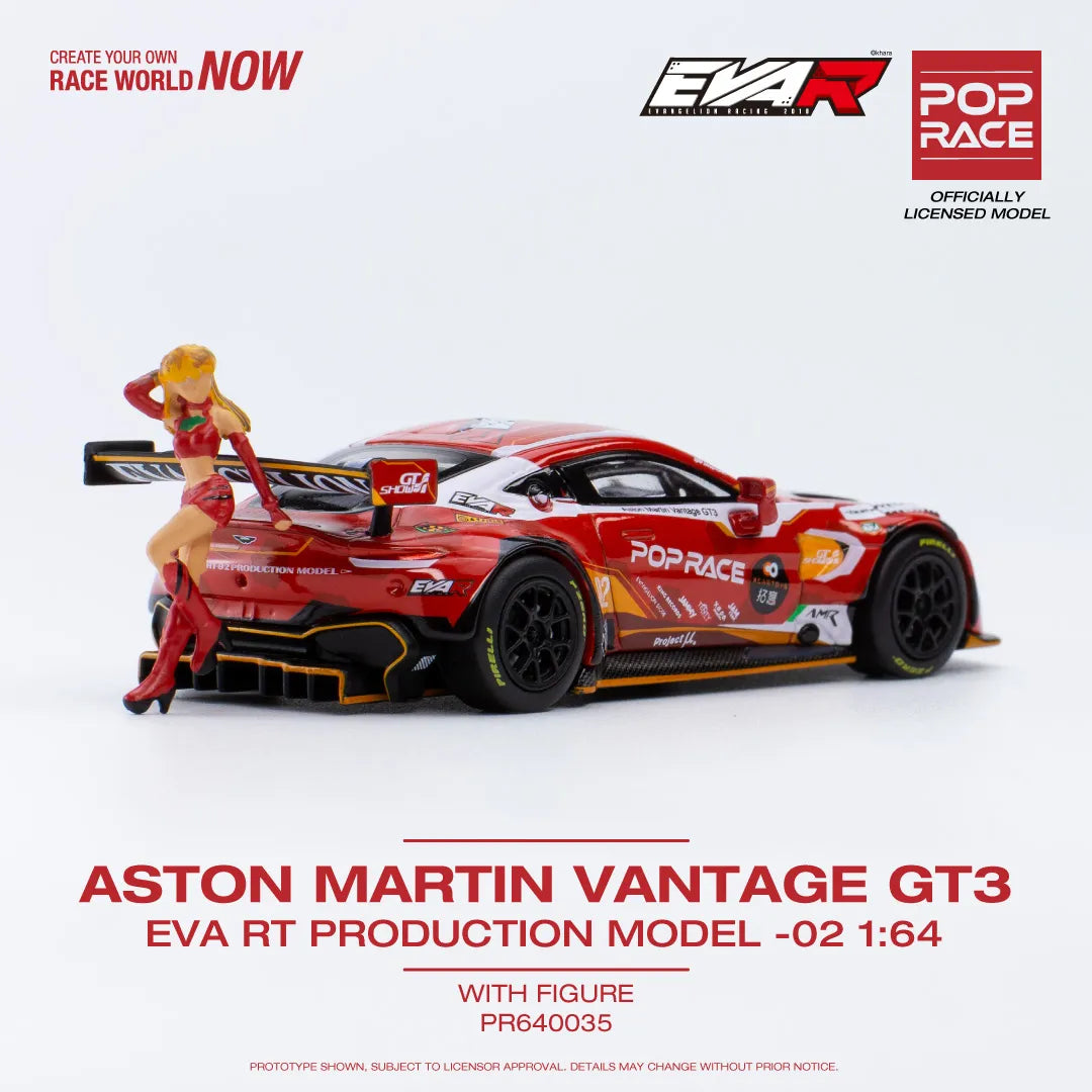 Pop Race GT3 diecast with EVA RT anime-style figure