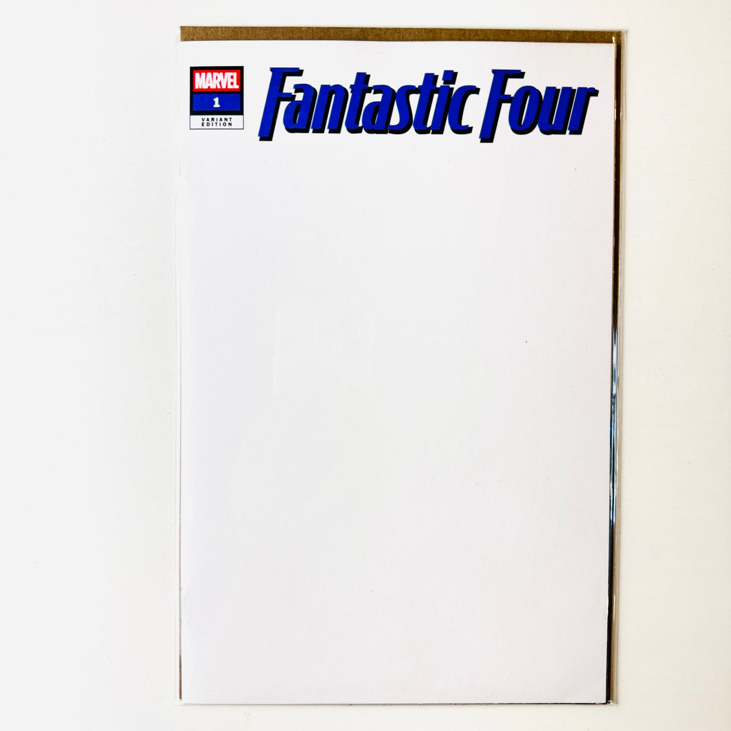 Fantastic Four #1 Blank Cover Variant comic front bagged
