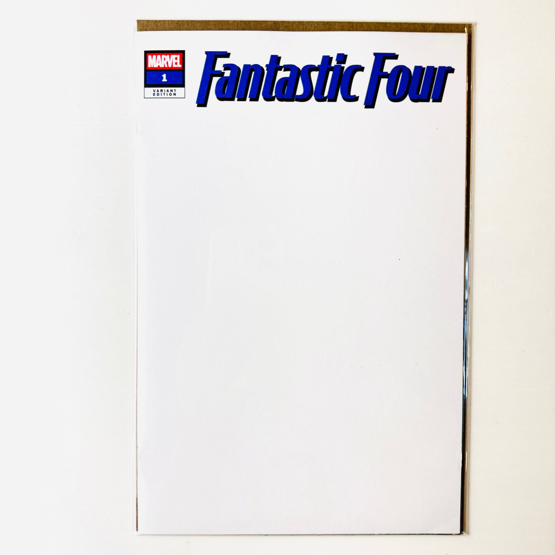 Fantastic Four #1 Blank Cover Variant comic front bagged