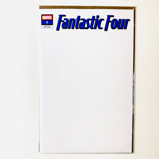 Fantastic Four #1 Blank Cover Variant comic front bagged
