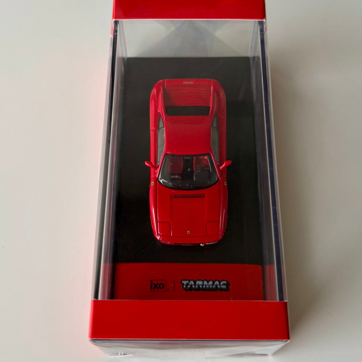 Top view of Ferrari 348 Challenge Presentation model in Global64 packaging