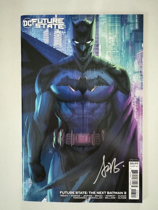 Cover of Future State: The Next Batman Comic Book Issue #3, published in 2020, signed by Stanley "Artgerm" Lau.
