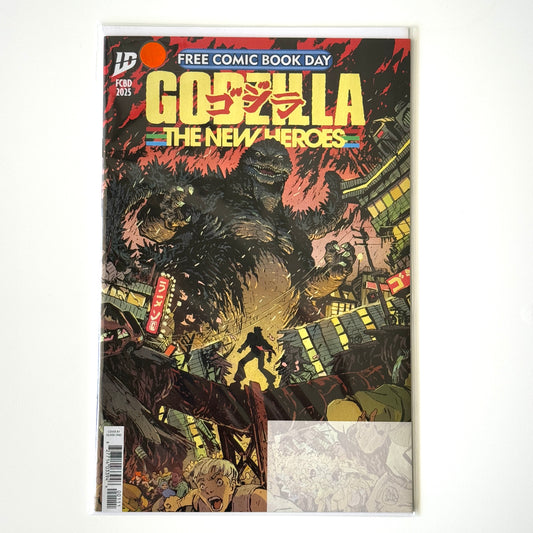 Cover of Godzilla: The New Heroes #1 2025 Free Comic Book Day IDW Publishing comic