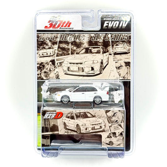 Hobby Japan HJDMD005 Initial D 30th Anniversary Mitsubishi Lancer Evo IV RS 1:64 diecast box front