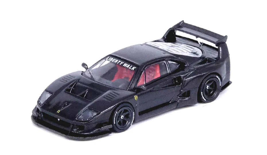 Front angle of Inno64 LBWK Ferrari F40 Full Carbon 1:64 diecast model