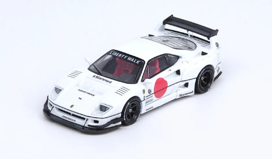 Front angle of Inno64 LBWK Ferrari F40 Tokyo Auto Salon 2023 diecast model