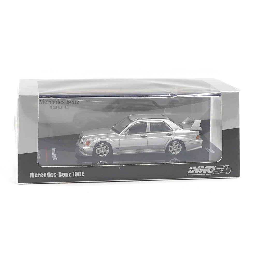 Mercedes-Benz 190E Silver acrylic case display Inno64 1:64 diecast