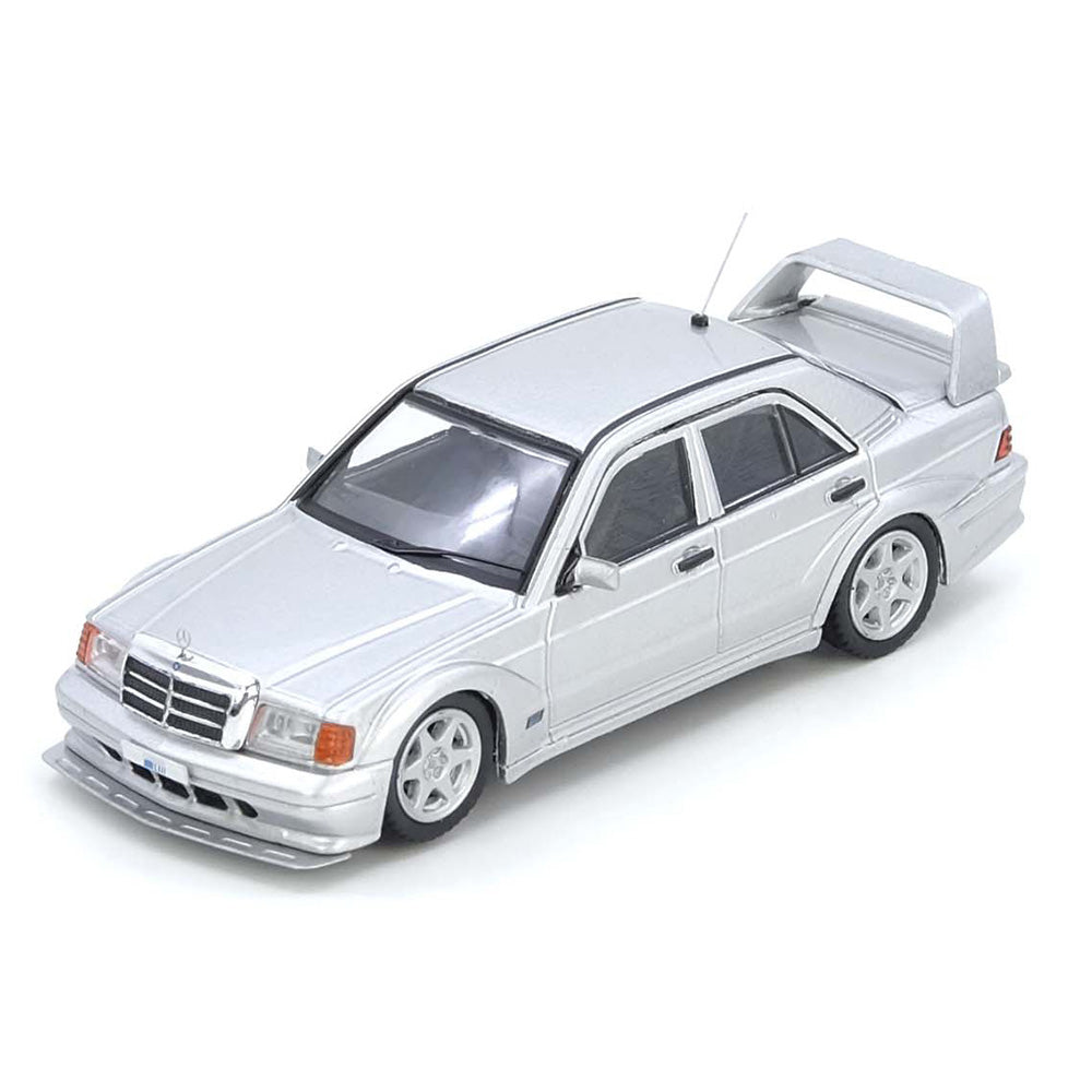 Mercedes-Benz 190E Silver front angle Inno64 1:64 diecast model car
